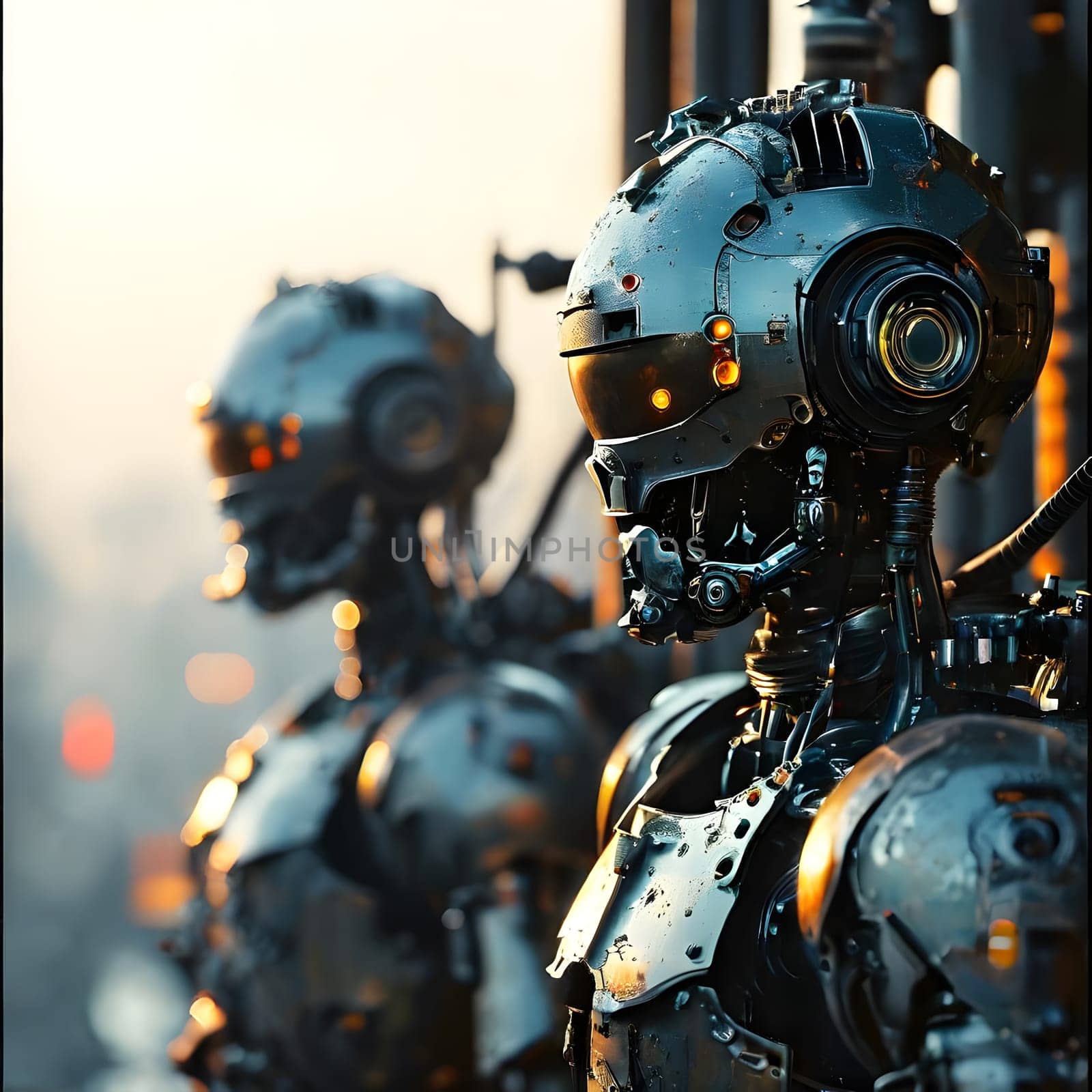 futuristic future humanoid robots in series production