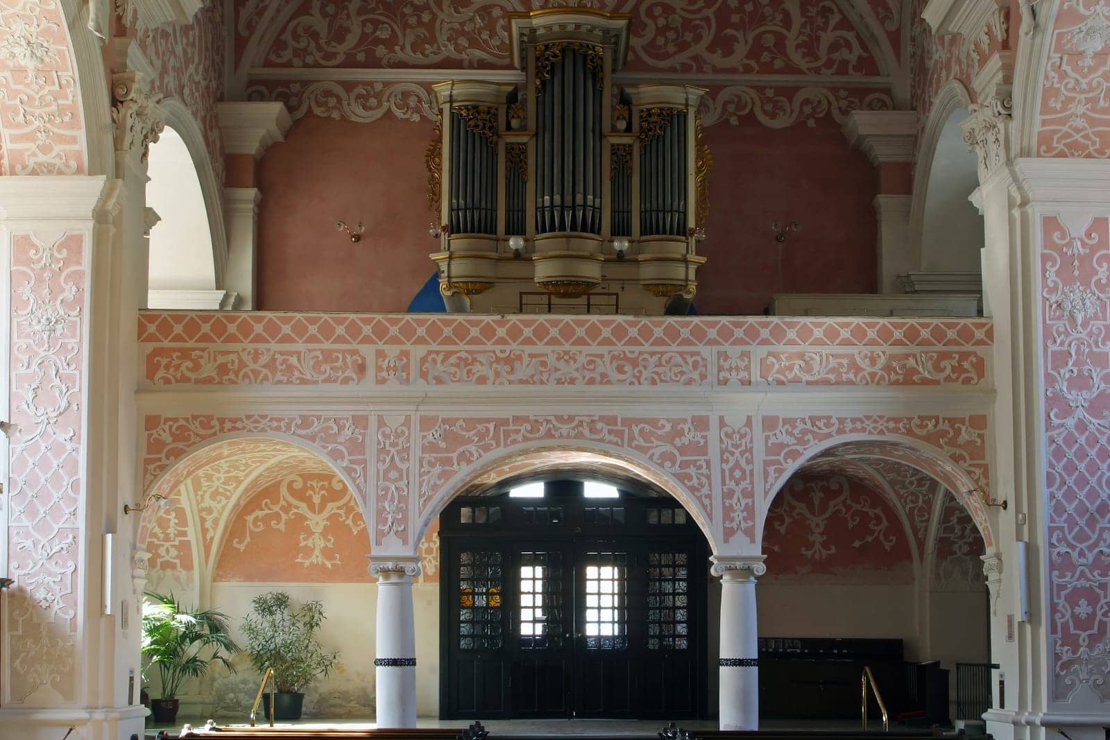 The choir organ in the Church of Saint Catherine of Alexandria in Zagreb, Croatia