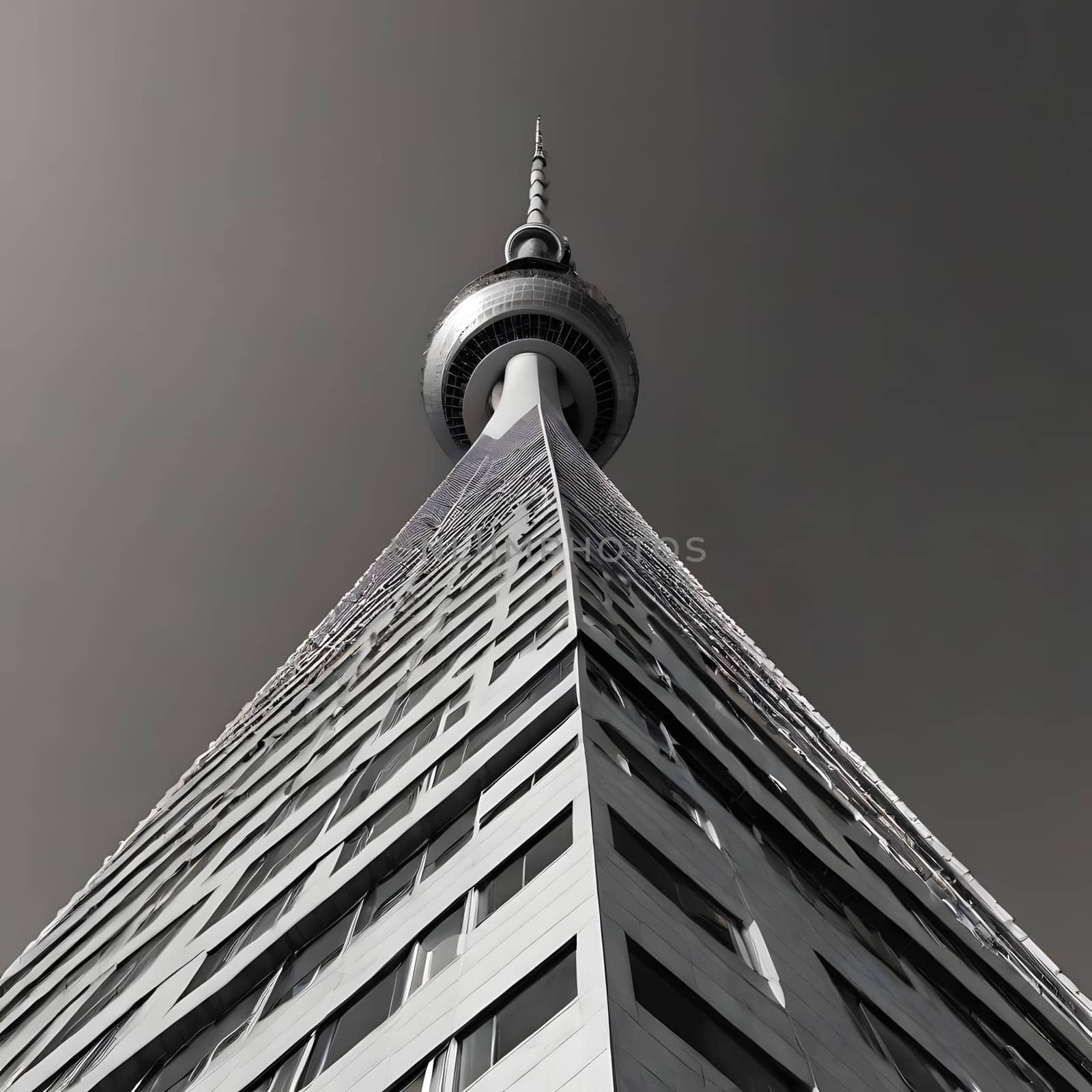 high television tower for communication and distribution of signals