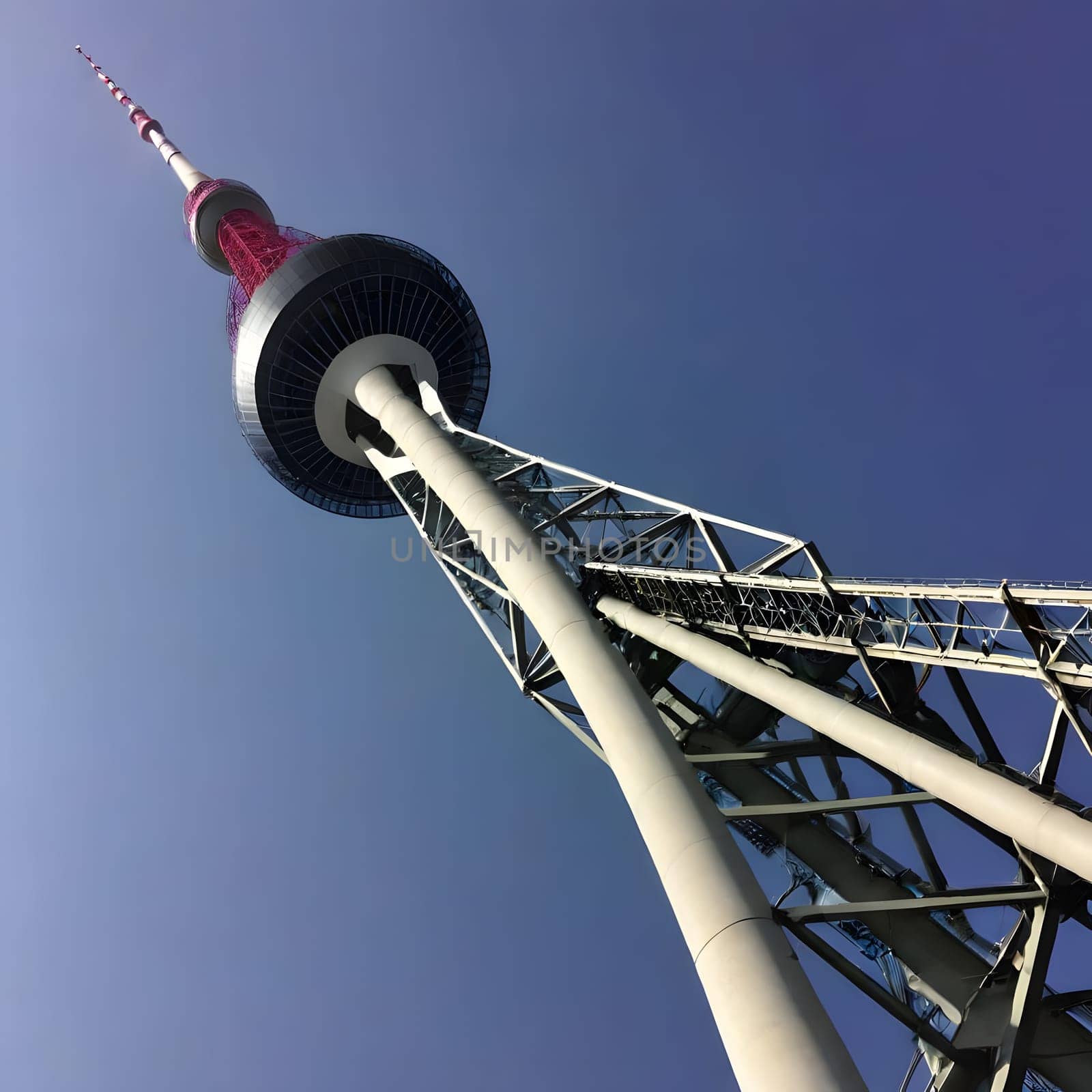 high television tower for communication and distribution of signals