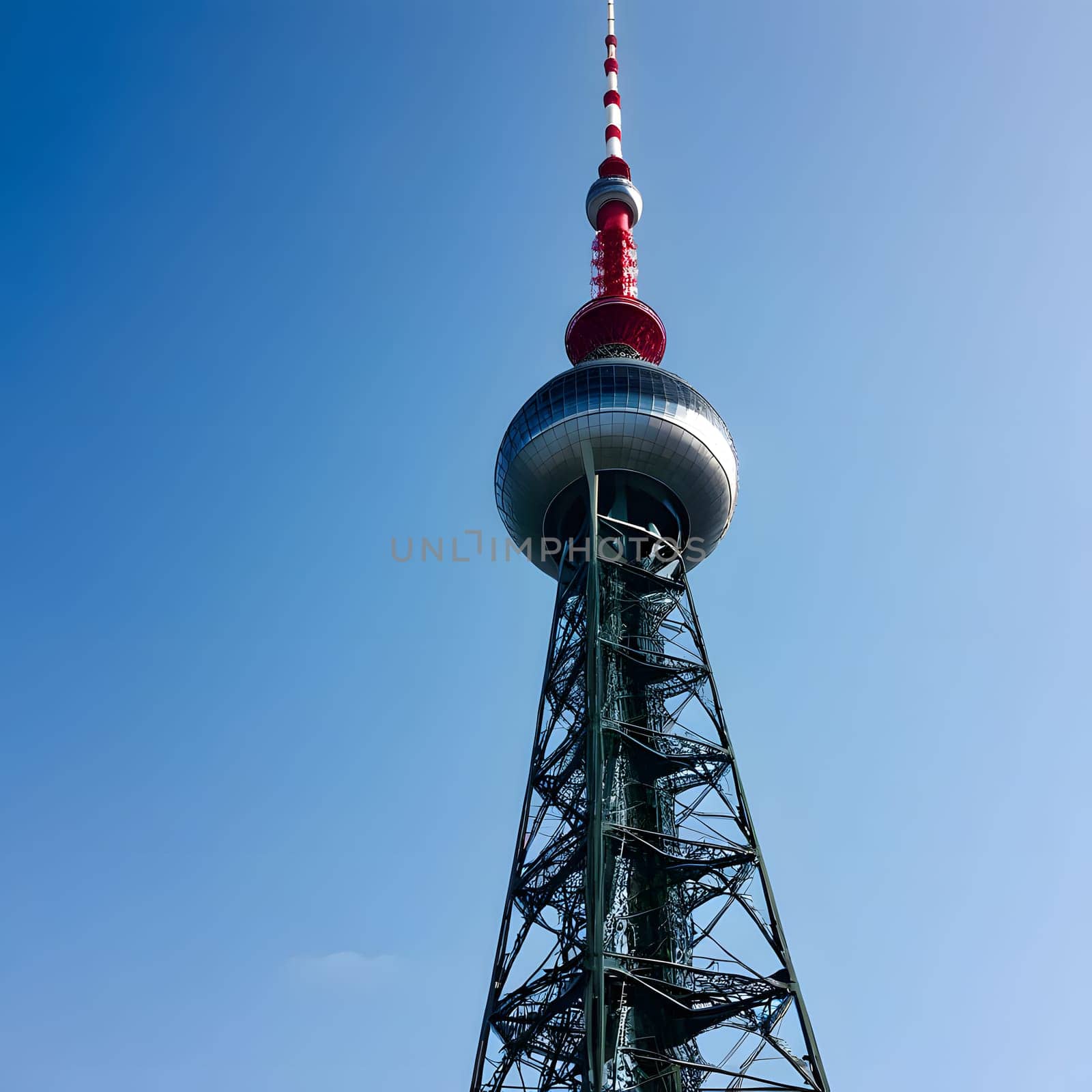 high television tower for communication and distribution of signals