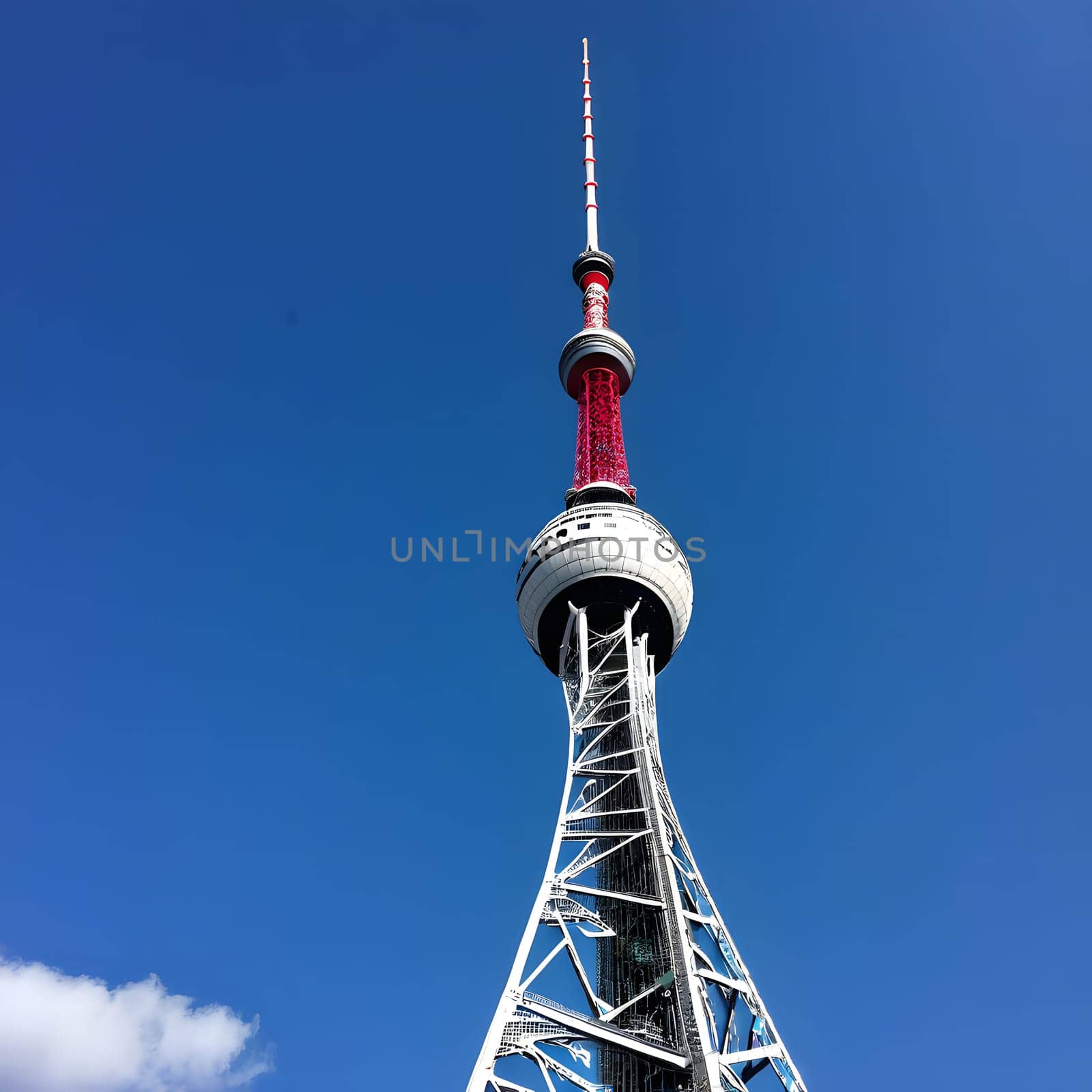 high television tower for communication and distribution of signals