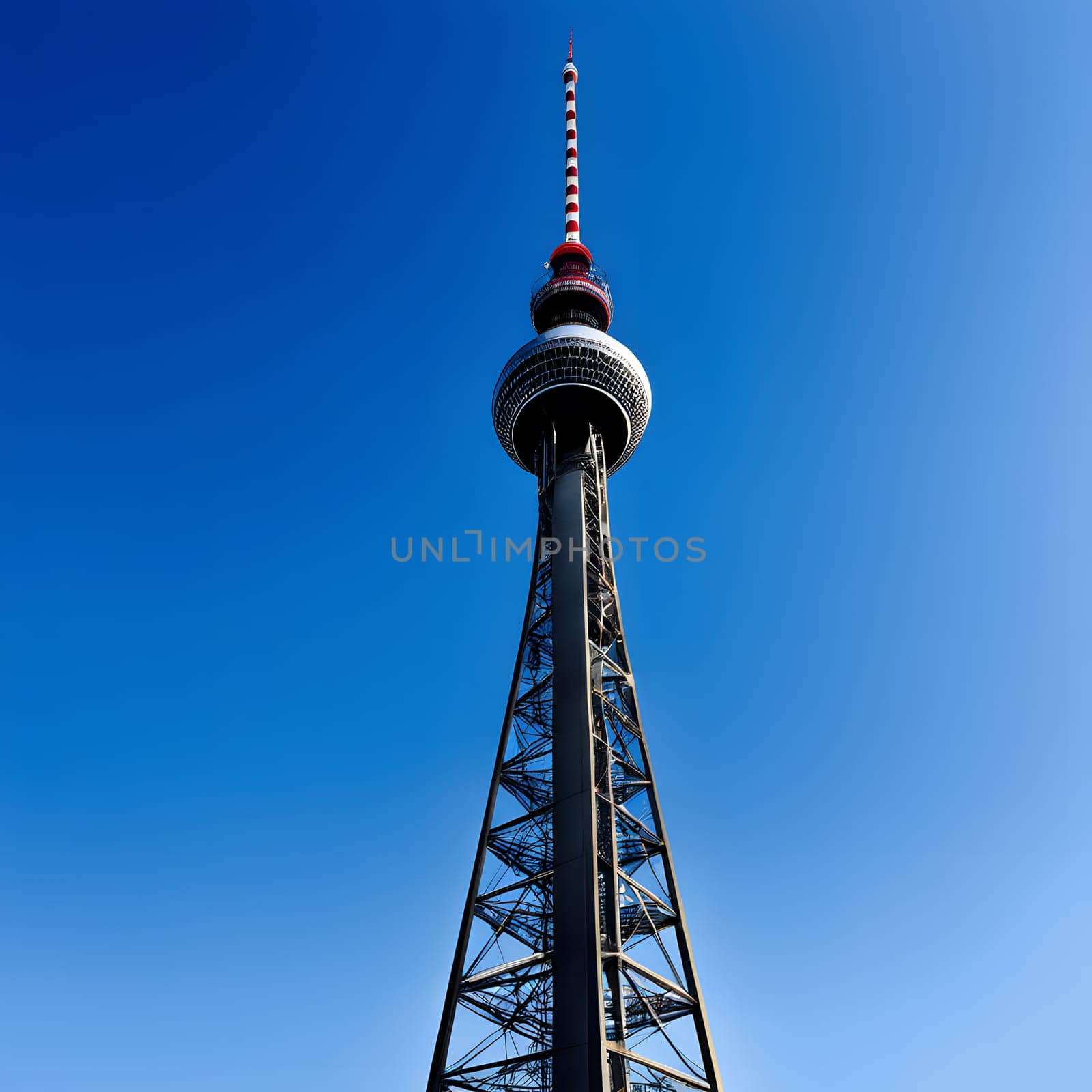 high television tower for communication and distribution of signals