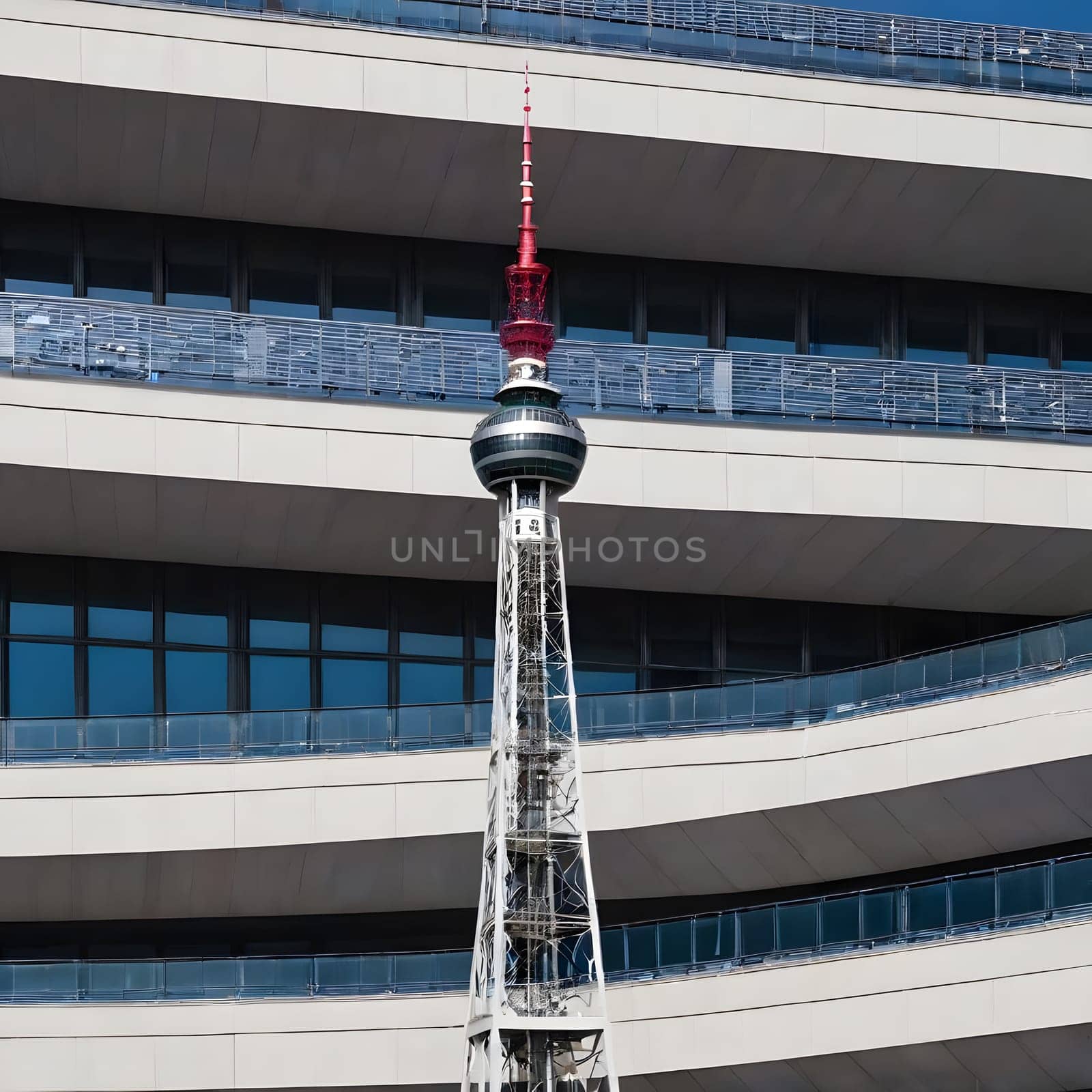 high television tower for communication and distribution of signals