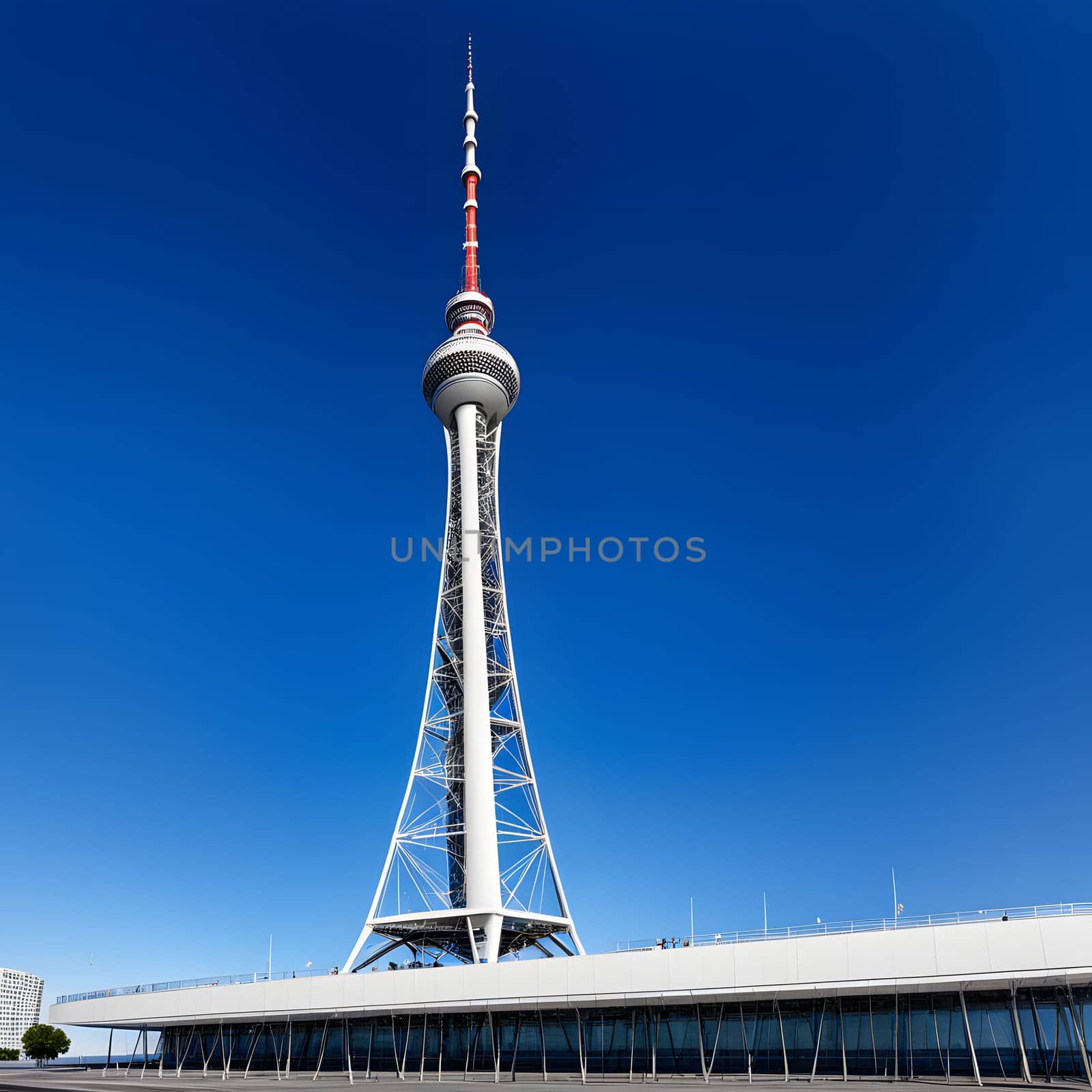 high television tower for communication and distribution of signals
