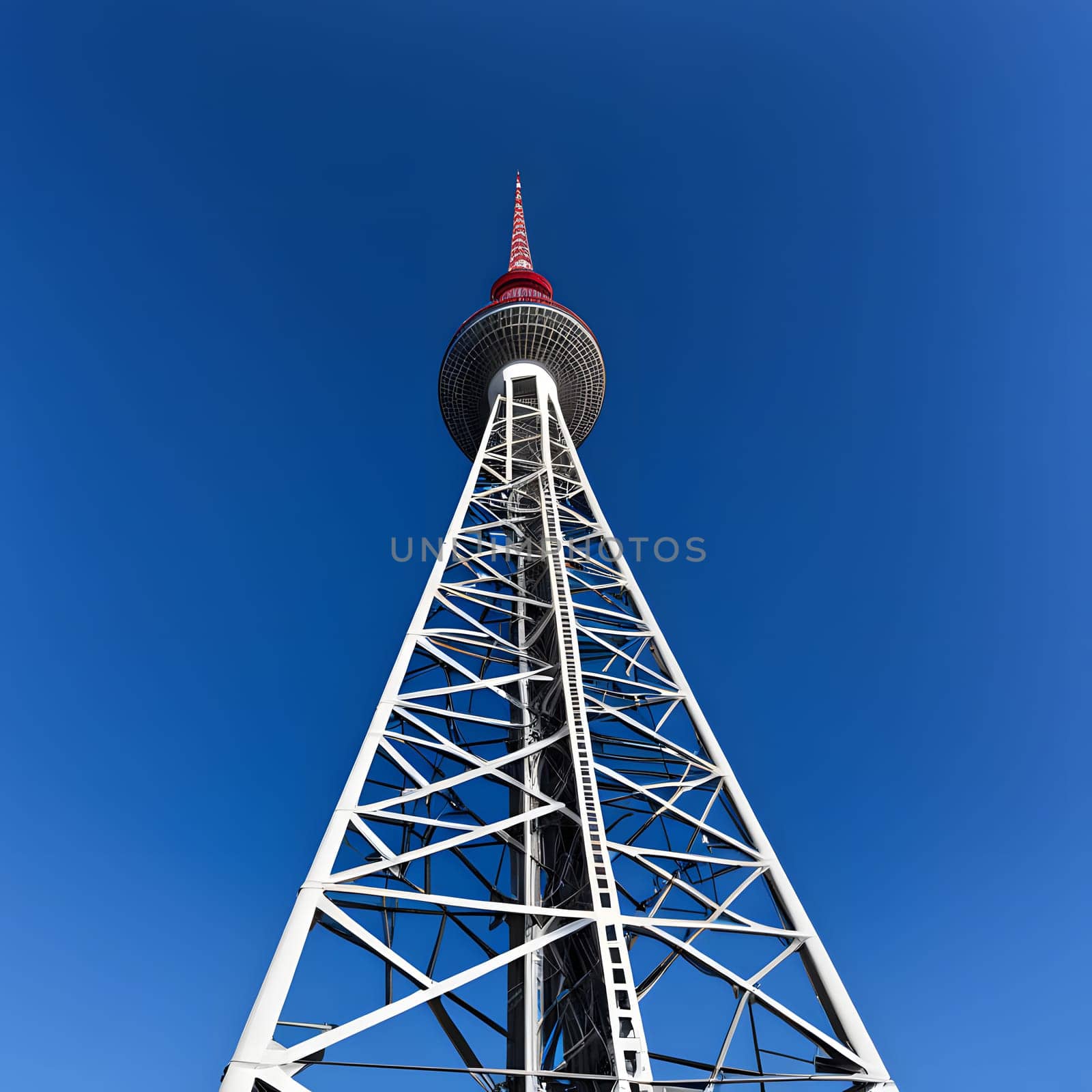 high television tower for communication and distribution of signals
