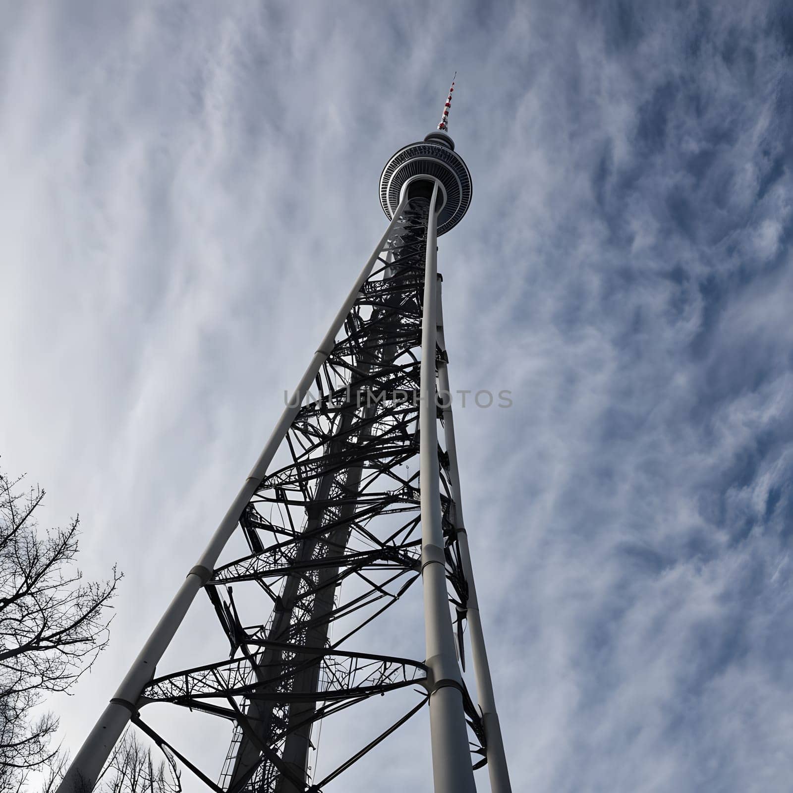 high television tower for communication and distribution of signals