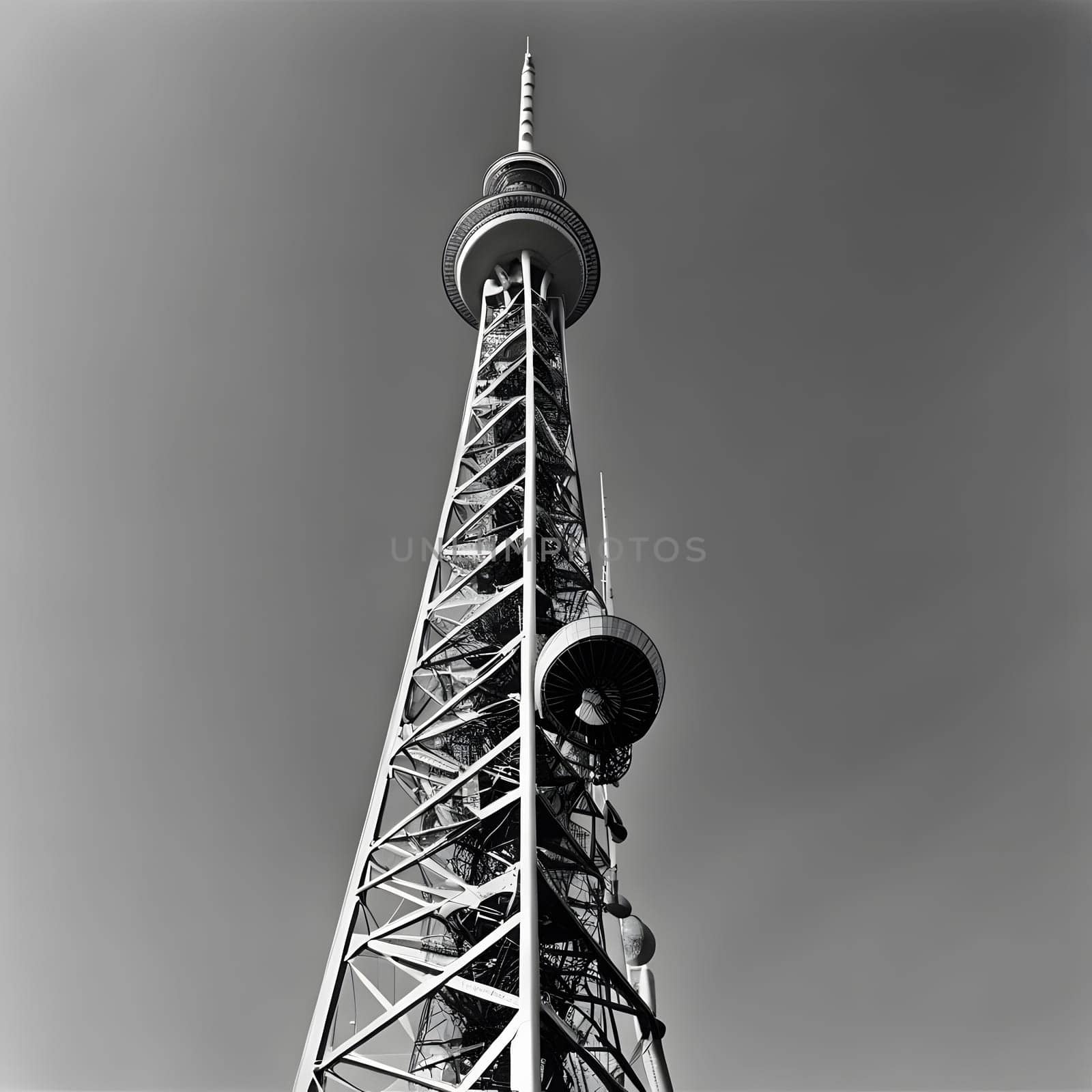 high television tower for communication and distribution of signals