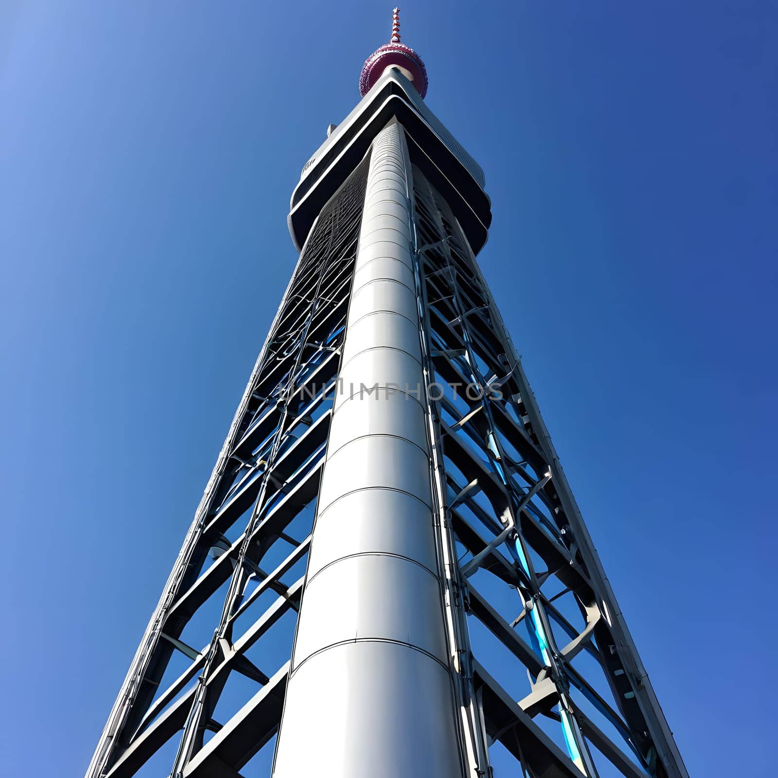 high television tower for communication and distribution of signals