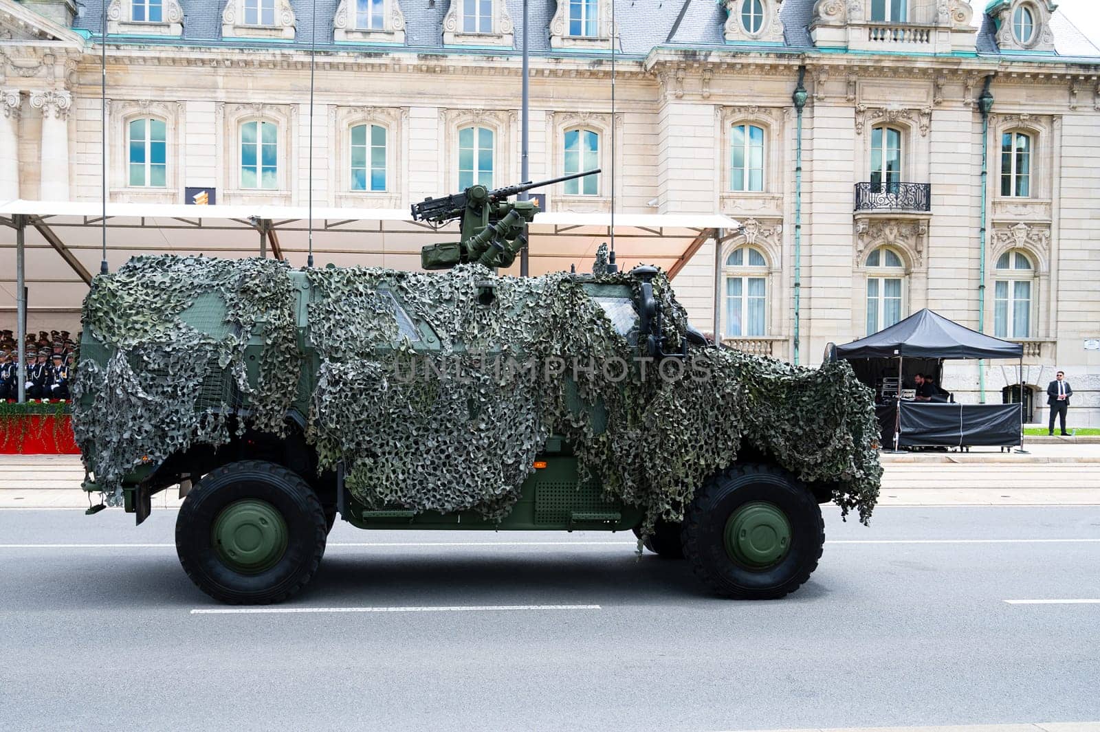 National Day Luxembourg, celebration of the Grand Duke´s birthday, military parade with luxembourgish army, police, fire department, rescue service and armed forced, Luxembourg city, 23.06.2024