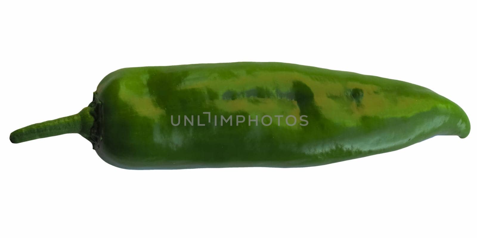 green bell pepper isolated over white background