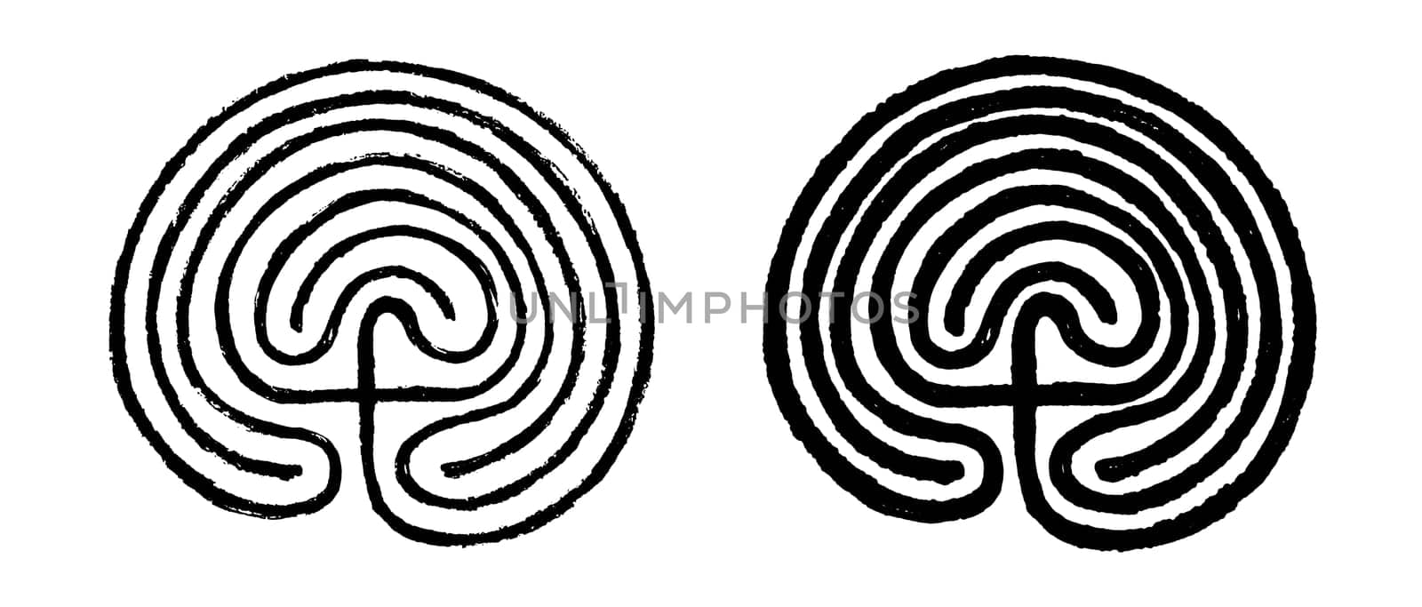 Crete traditional symbol. Cretan labyrinth