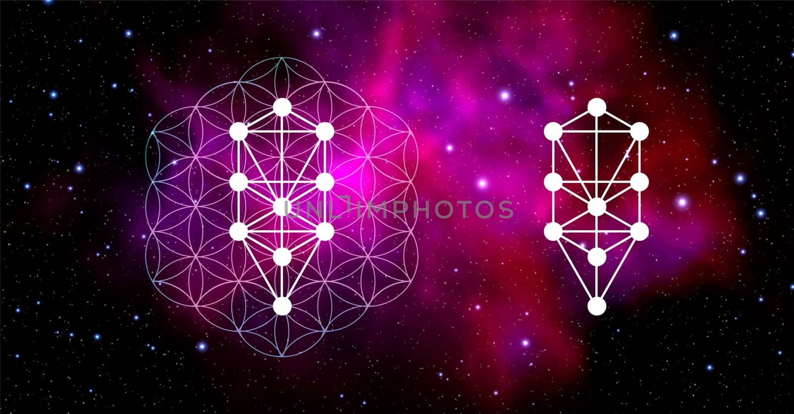 Mystical sacred geometry vector symbol. Spirituality, harmony illustration