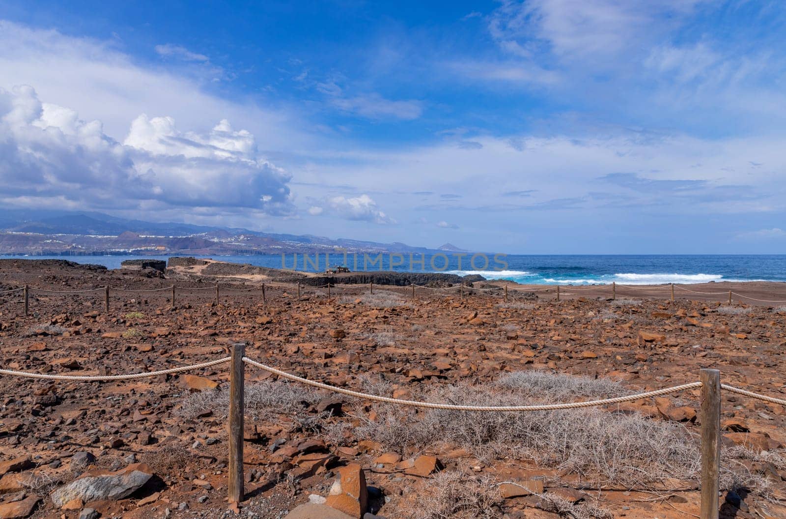 El Confital beach on the edge of Las Palmas, La Isleta peninsula. Gran Canaria, Spain