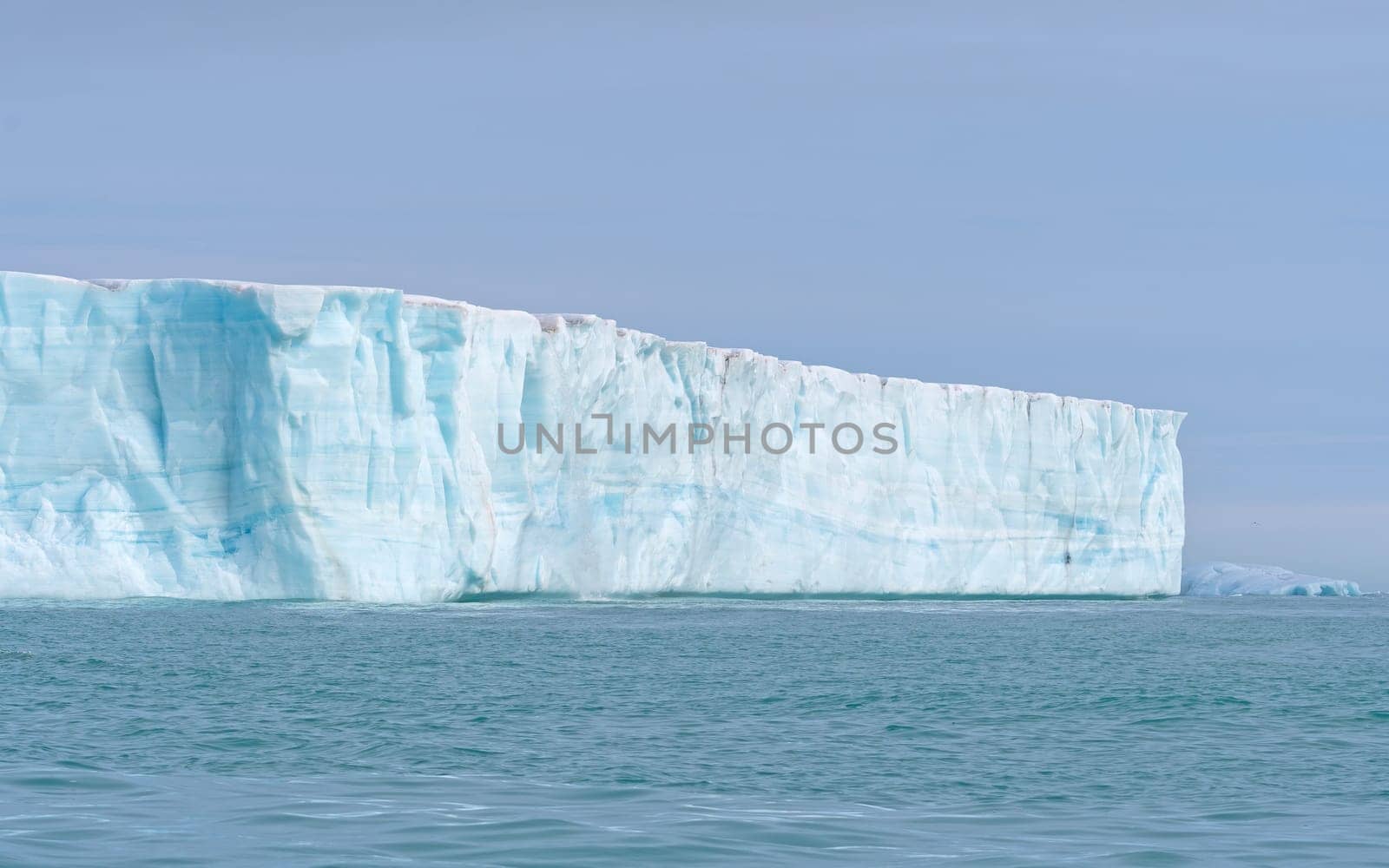 Massive Tidal Glacier in Protruding Into the Ocean on Nordaustlandet Island in the Svbard Islands