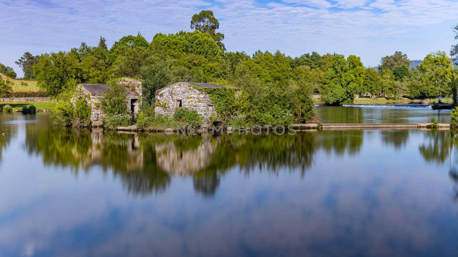 Long exposure at Azenhas de Adaufe, ancient water mills on the river, Braga, north of Portugal.