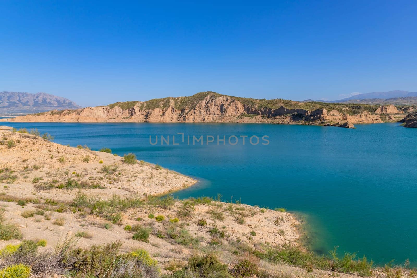 Lake Negratin reservoir, Sierra de Baza, Granada Province, Andalusia, Spain