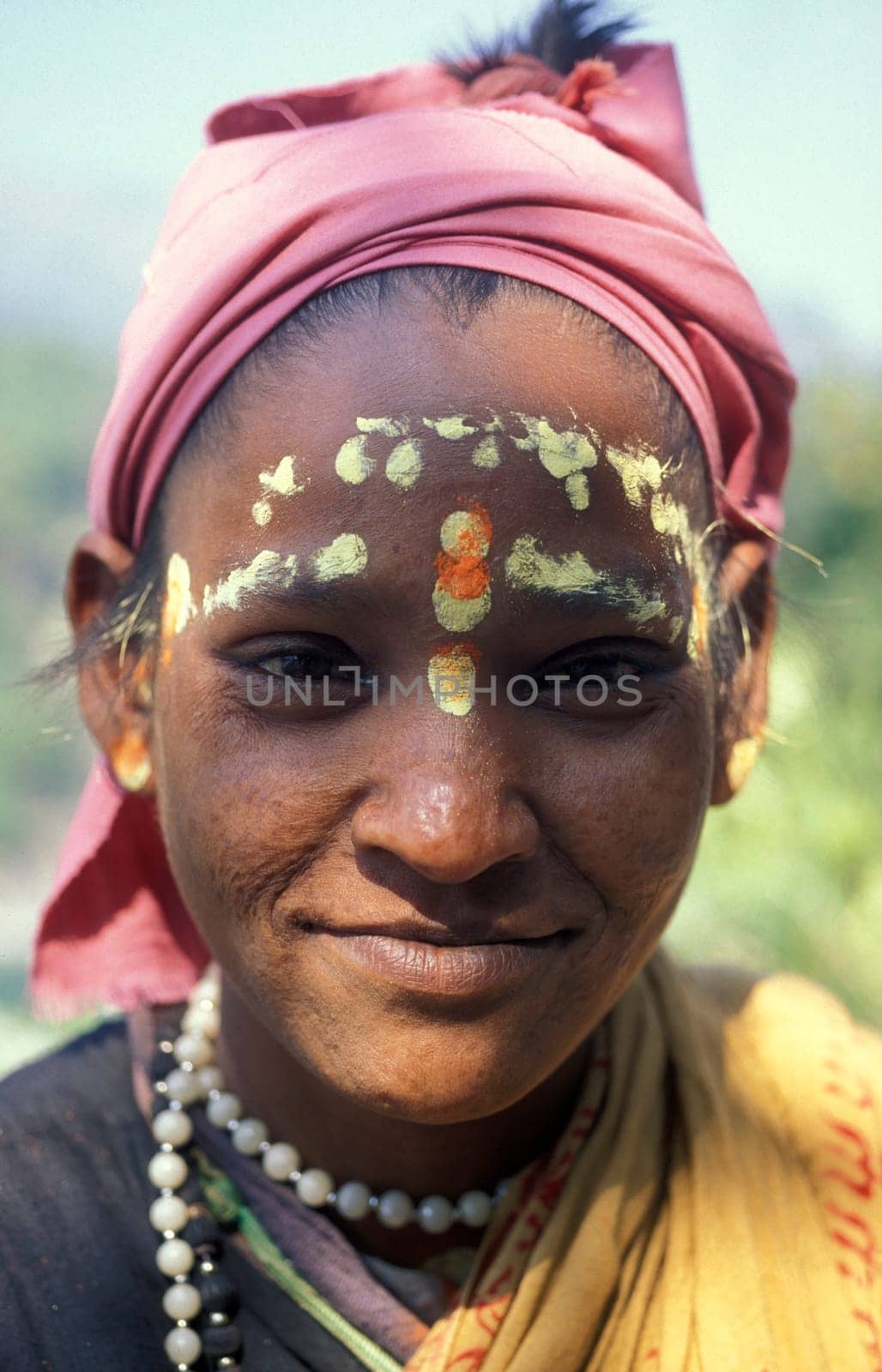 a Holy men and Street Sadhus at the Holy Ganges River in the city of Rishikesh in the Province Uttarakhand in India.  India, Rishikesh, February, 1998