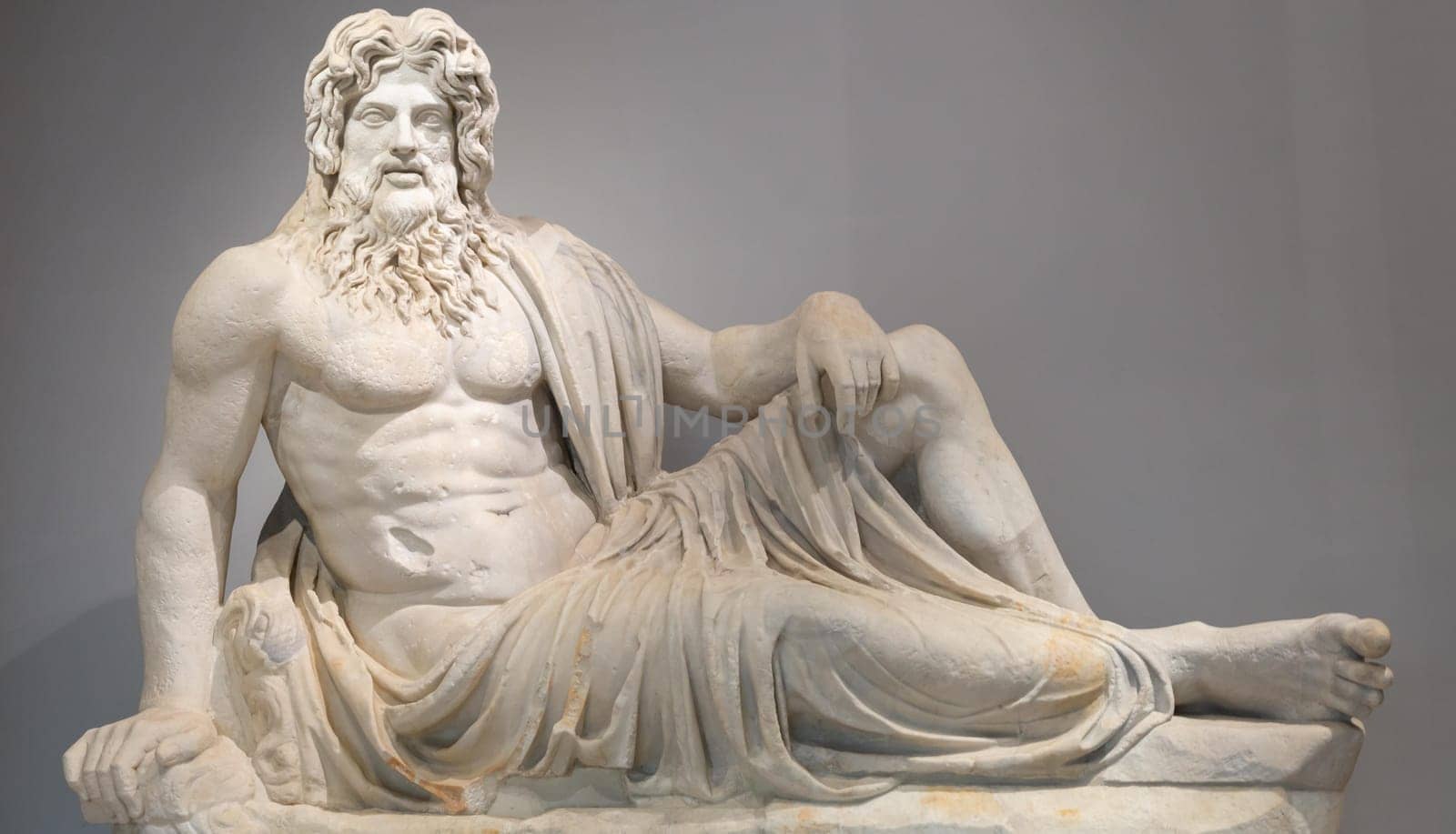 Rome, Vatican City - 22 August 2023. Vatican Museums, Statue of Oceanus