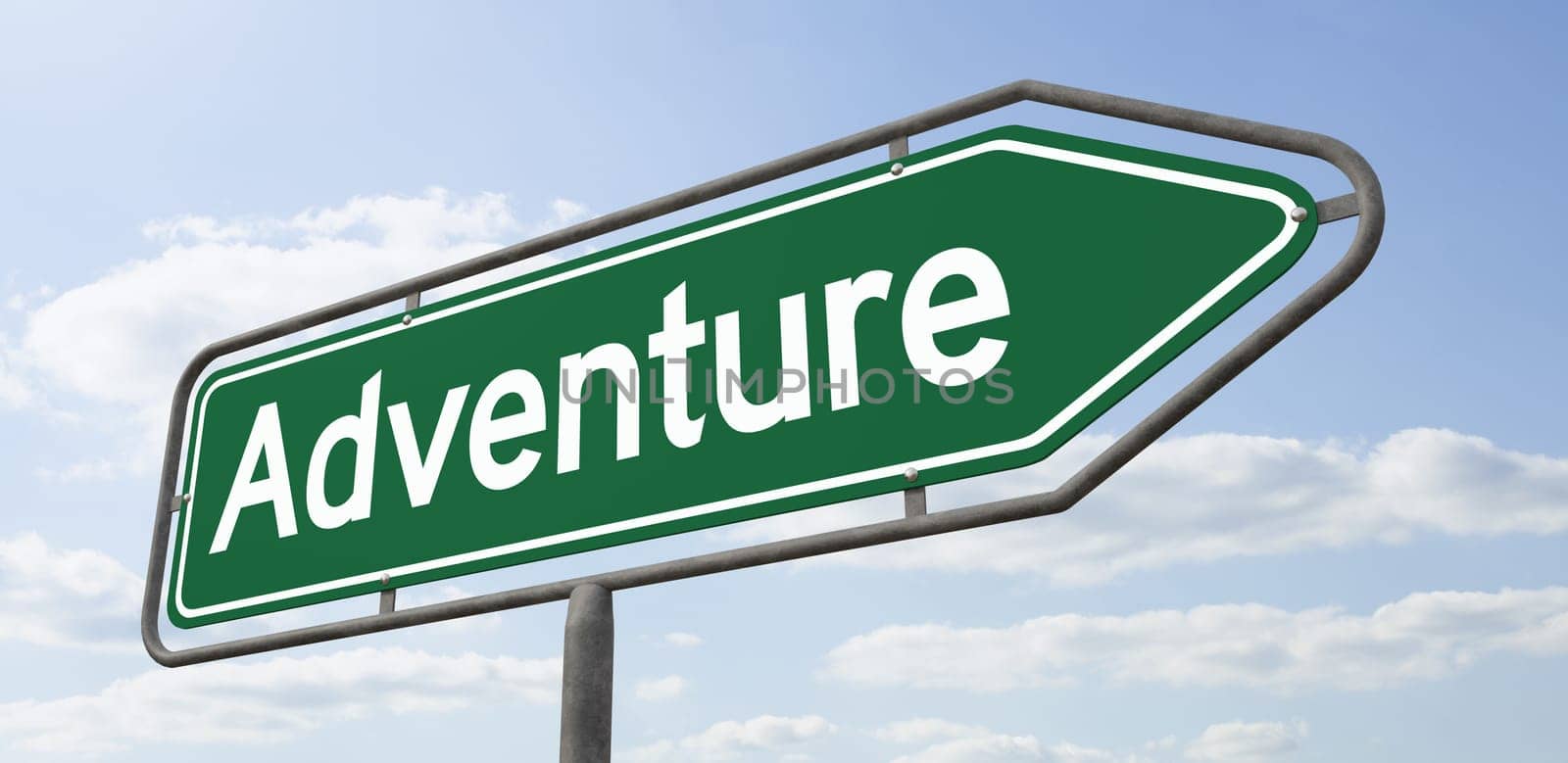 Arrow Signpost - 3d rendering - Adventure