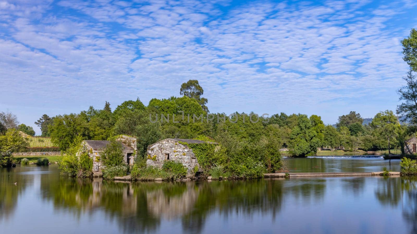 Long exposure at Azenhas de Adaufe, ancient water mills on the river, Braga, north of Portugal.