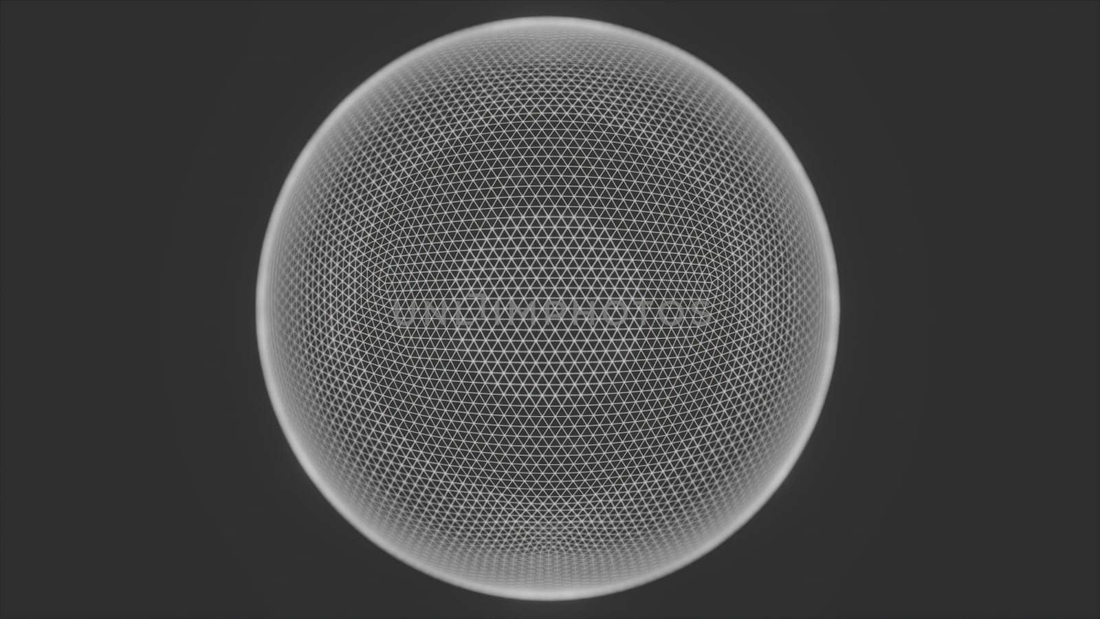 Grid white sphere. Computer generated 3d render