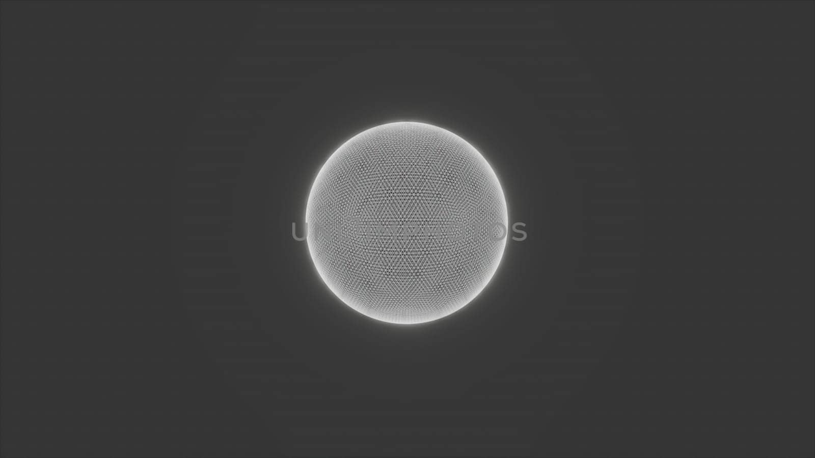 Grid white sphere. Computer generated 3d render