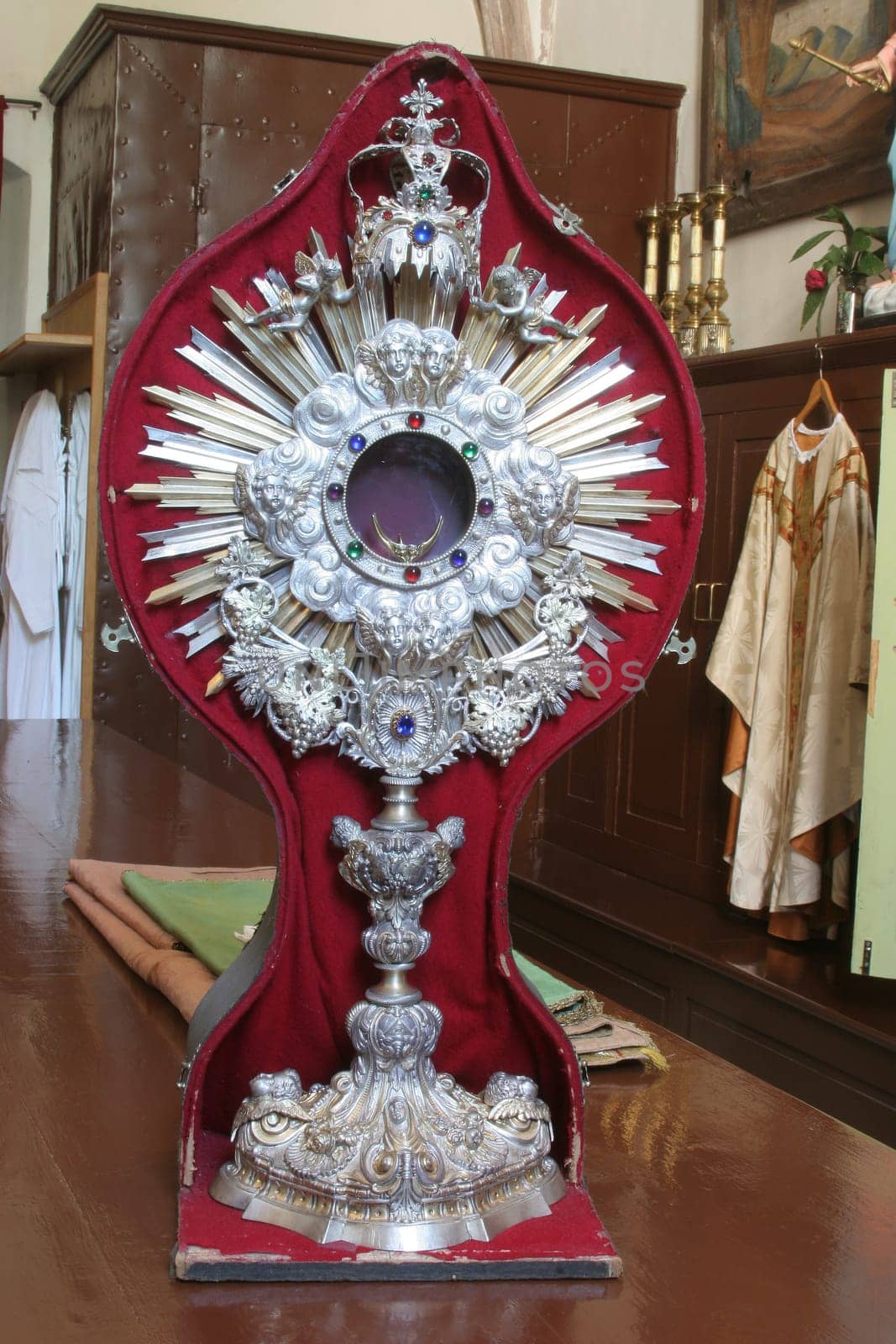 Monstrance in Saint Mark Church in Korcula, Korcula island, Croatia