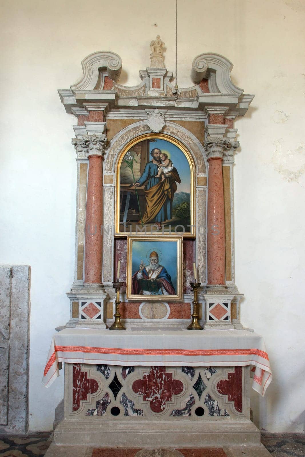 Saint Joseph altar in the Church Our Lady of Mount Carmel in Orebic, Croatia