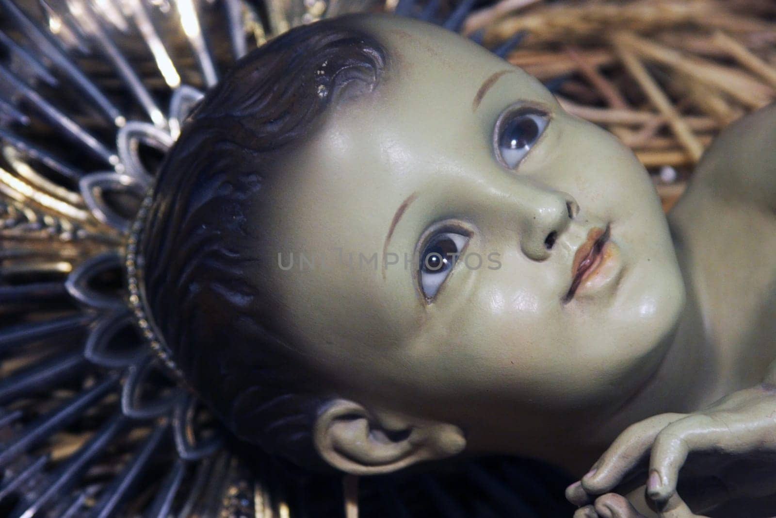 Baby Jesus figure in the Church of Saint Catherine of Alexandria in Bethlehem, Israel
