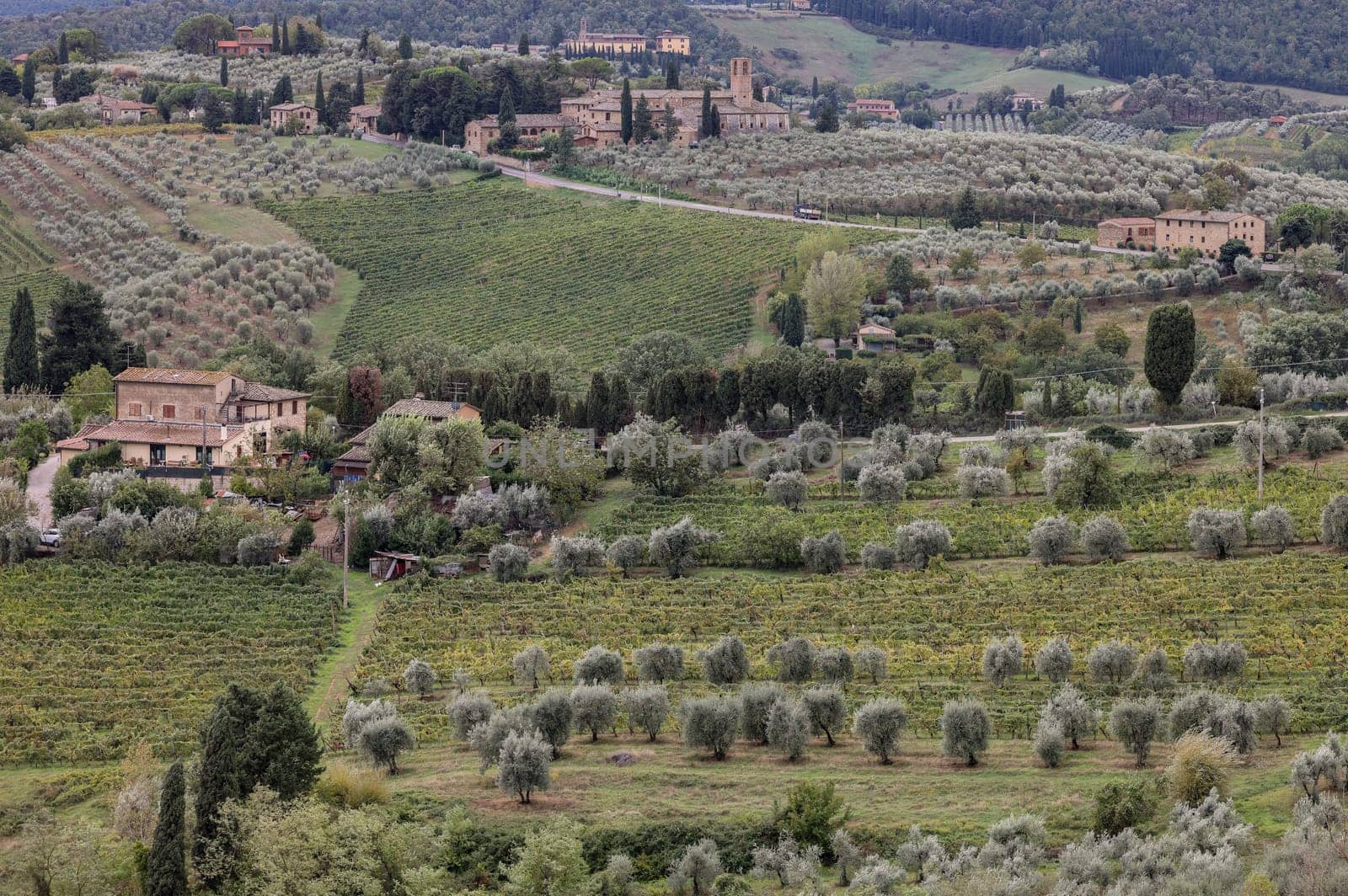 Beautiful Tuscan landscape around San Gimignano, Tuscany, Italy