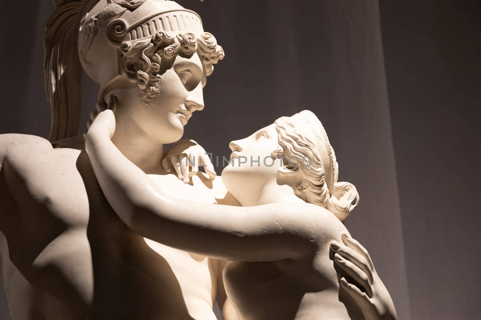 Bassano del Grappa, Italy - 22 December 2023. Mars and Venus, by sculptor Antonio Canova, 1822, marble