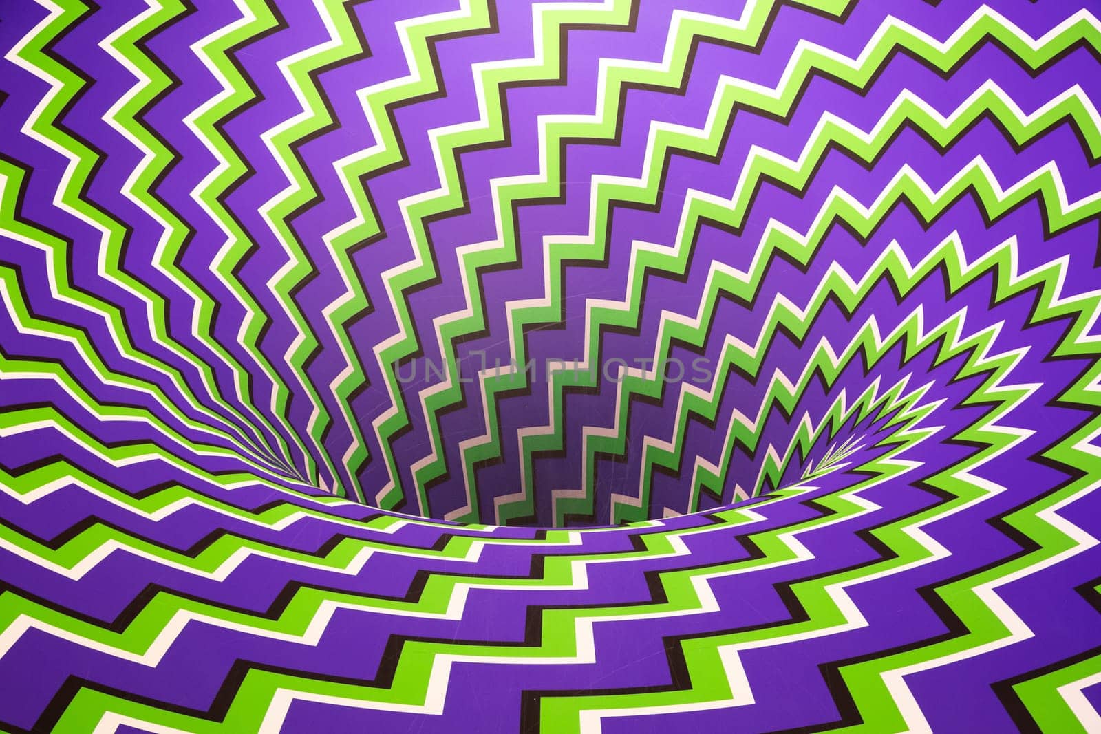 Optical illusion horizontal background. Abstract curves, geometric effect.
