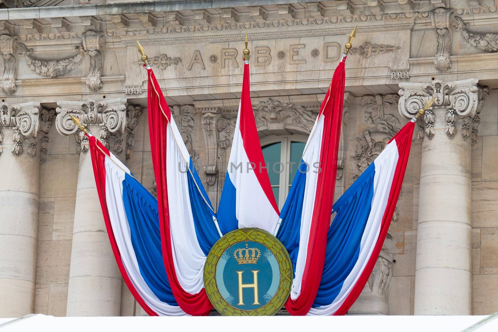 National Day Luxembourg, celebration of the Grand Duke birthday, military parade with luxembourgish army, police, fire department, rescue service and armed forced, Luxembourg city, 23.06.2024