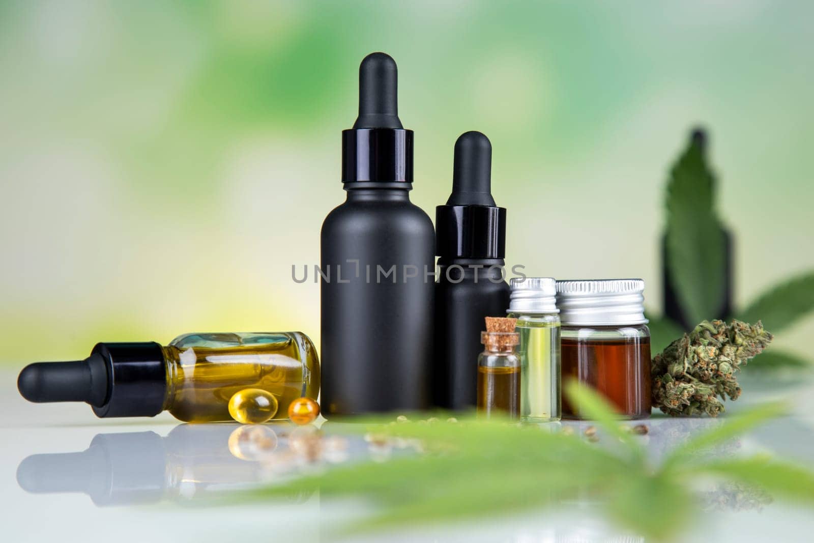 Hemp products. cannabis and hemp oil. hemp products