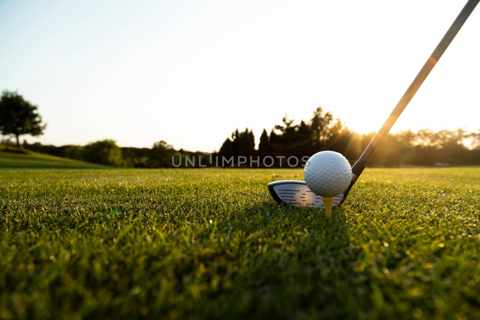 Sport and lifestyle, golf player playing in a golf club