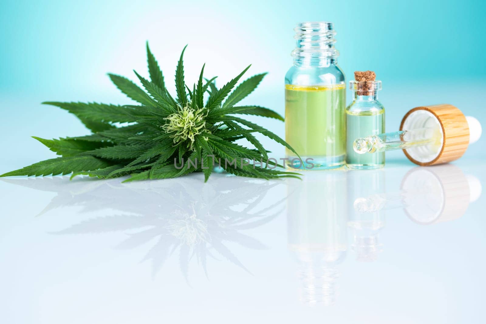 Cannabis cbd oil in a glass jar. marijuana oil