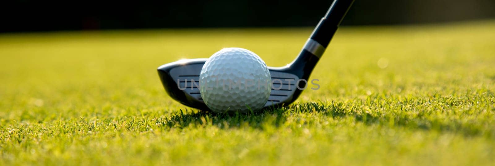 Sport , golf player playing in a golf club