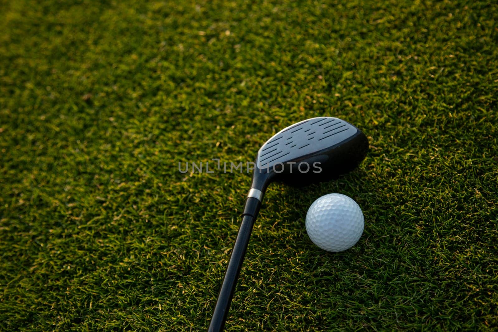 Sport , golf player playing in a golf club
