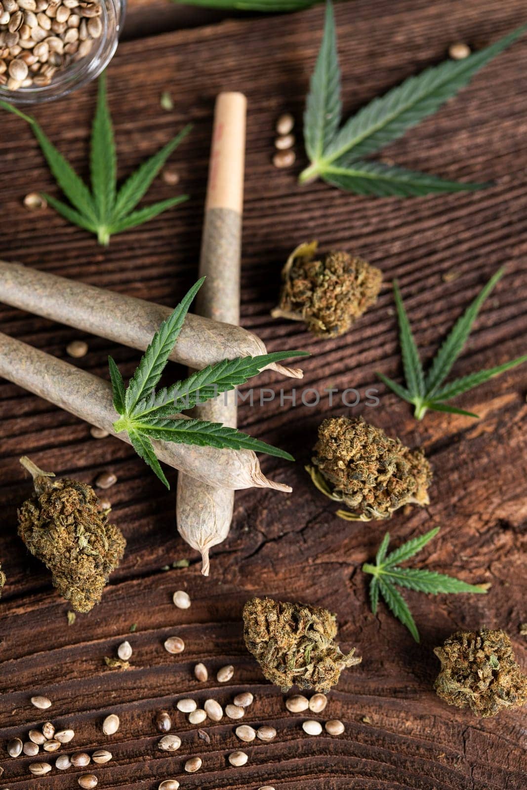 Blunt, cannabis and medical marijuana bud , cbd