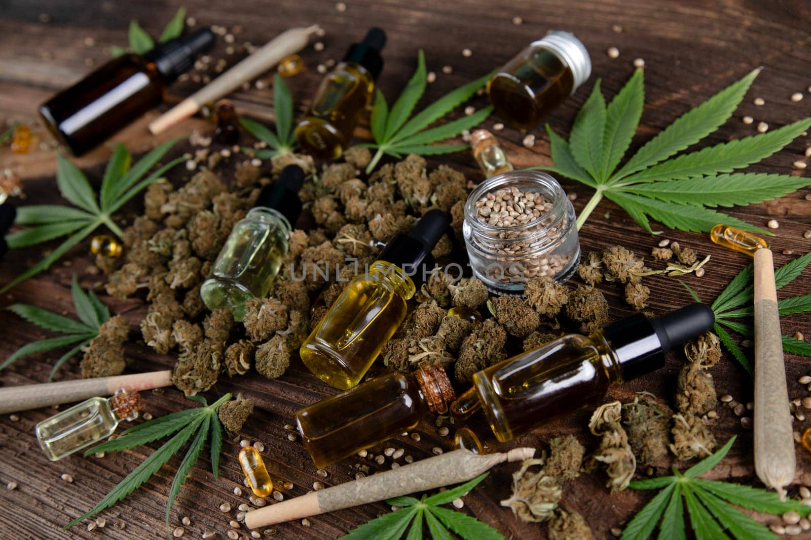 Cannabis and medical marijuana bud , cbd, blunt