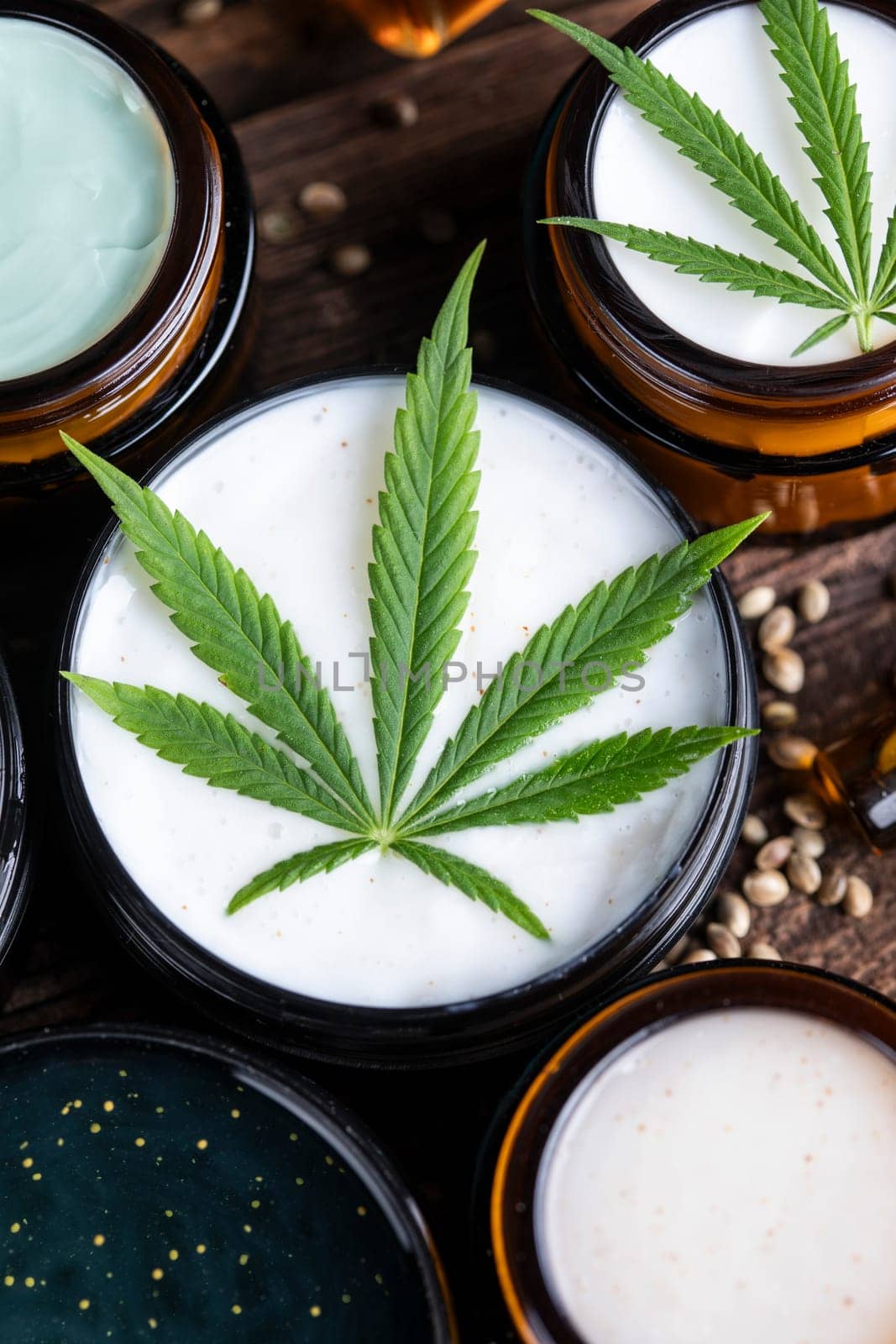 Cosmetics cbd, Hemp products, medical cannabis concept