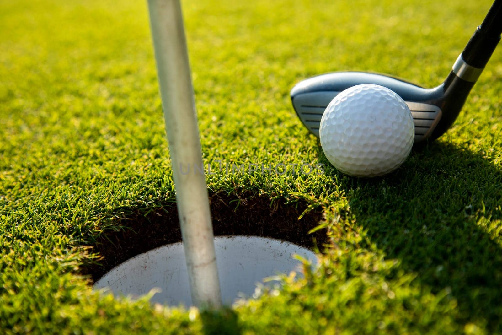 Sport and lifestyle, golf player playing in a golf club