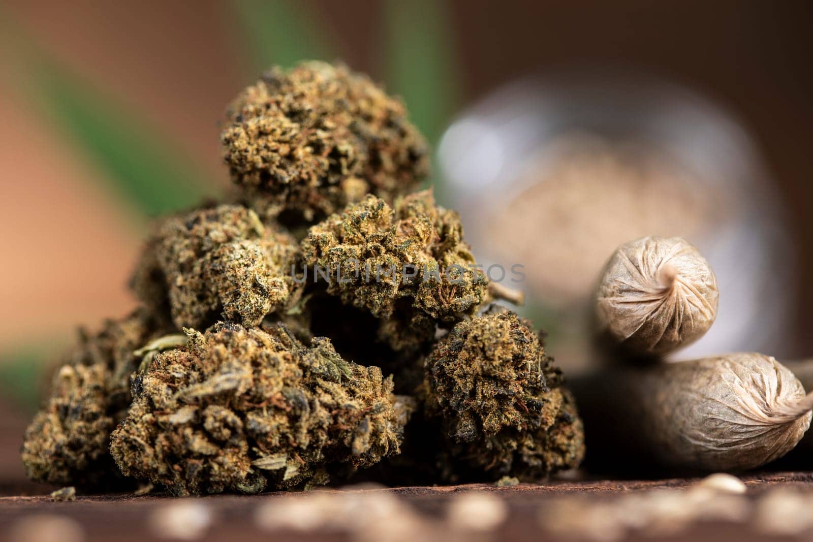 Cannabis and medical marijuana bud , cbd, blunt