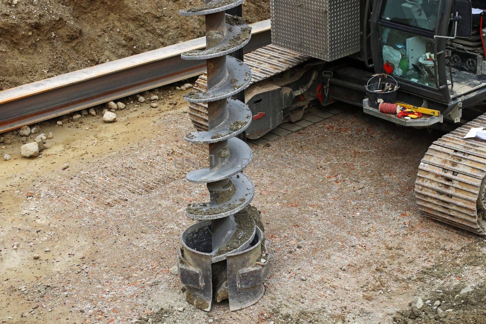 A large drill for deep drilling and geothermal drilling when building a house
