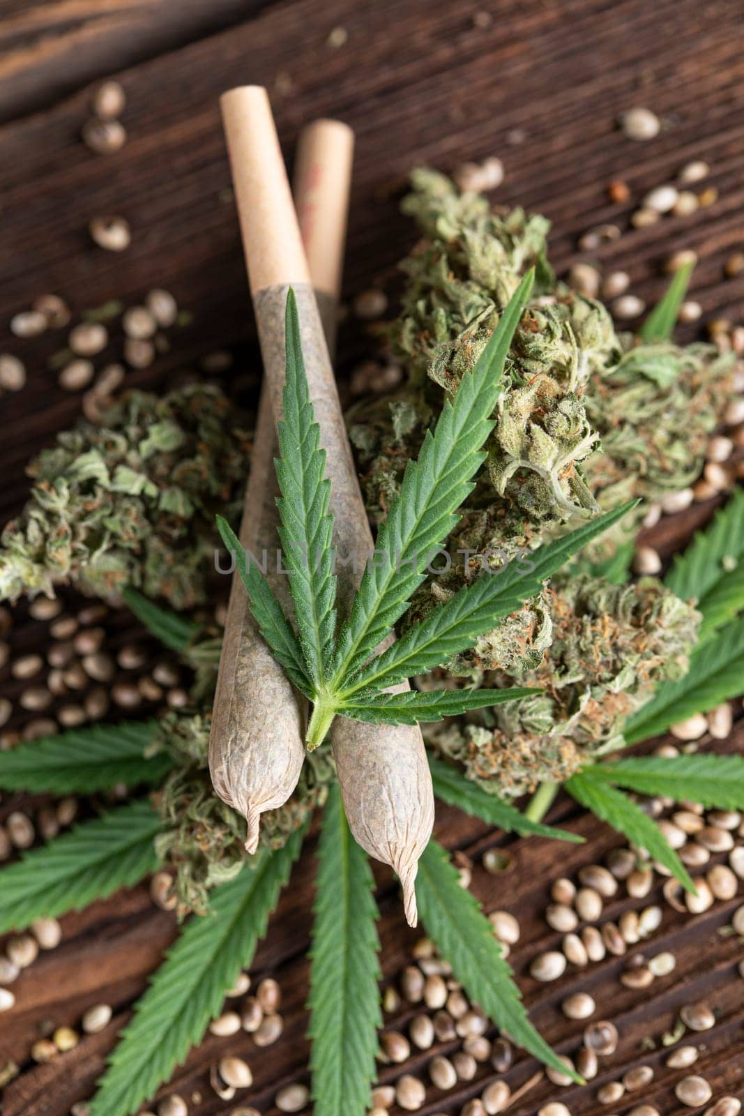 Blunt, cannabis and medical marijuana bud , cbd