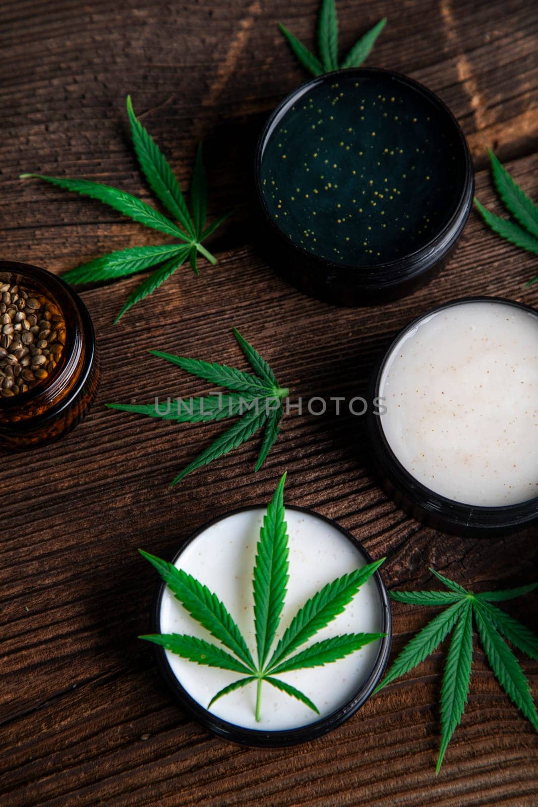 Cosmetics cbd, Hemp products, medical cannabis concept