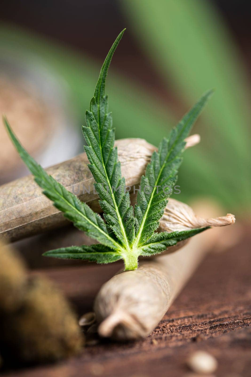 Blunt, Cbd,  Marijuana bud with cannabis