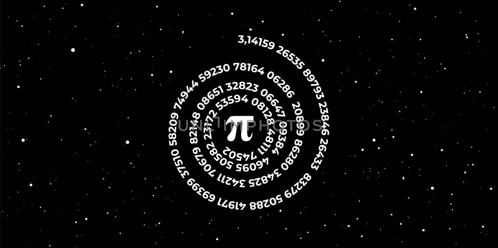 Pi day. Science Space Illustration