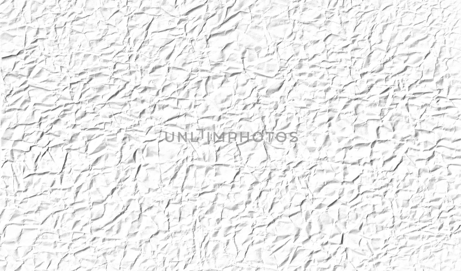 Wrinkled white paper texture. Realistic